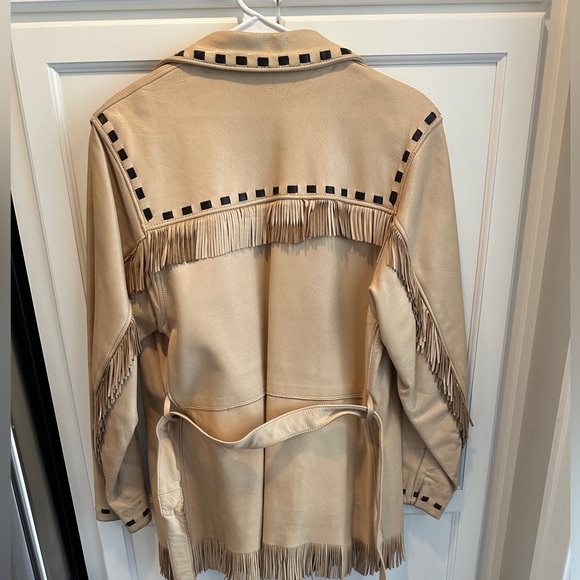 Vintage 1950 Western Fringed Deerskin Leather  Coat Size 8  Berlin Wisconsin - Picture 7 of 16